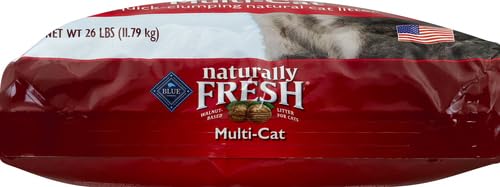 Naturally Fresh Cat Litter Made From Walnut Shells, Unscented, Multi-Cat, Upcycled, Low Dust, Sustainable, 26 Lbs