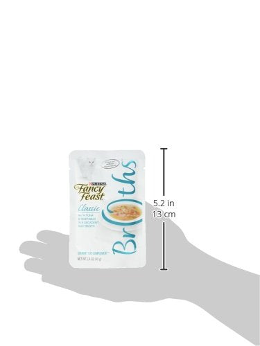 Purina Fancy Feast Lickable Wet Cat Food Broth Topper Classic Complement Tuna and Vegetable - (Pack of 16) 1.4 oz. Pouches
