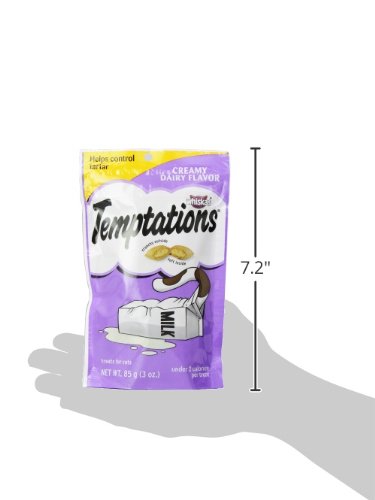 TEMPTATIONS Classic Treats for Cats Creamy Dairy Flavor 3 Ounces (Pack of 12)