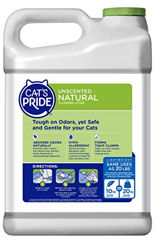Cat's Pride Lightweight Clumping Litter: Natural - Powerful Odor Control - Unscented, 10 Pounds