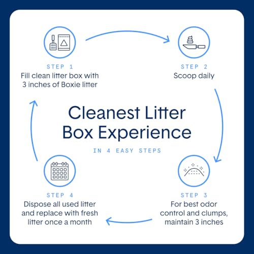 Boxie® Probiotic 40 Day Natural Odor Control Cat Litter, 28lb Clumping Clay Kitty Litter