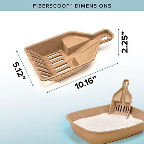 Kitty Sift FiberScoop Disposable Litter Scoop, Plastic-Free & Sustainable - Natural, One Size