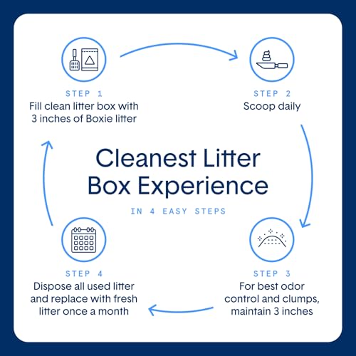 Boxie® Probiotic Cat Litter 40 Day Natural Odor Control, 16lb Clumping Kitty Litter (Clay)