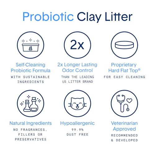 Boxie® Probiotic Cat Litter 40 Day Natural Odor Control, 16lb Clumping Kitty Litter (Clay)