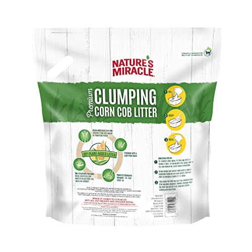 Nature's Miracle Premium Clumping Corn Cob Litter, Tough Odor Bio-Enzymatic Formula, Dust Free