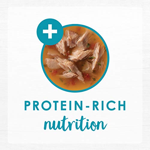 Purina Fancy Feast Lickable Wet Cat Food Broth Topper Classic Complement Tuna and Vegetable - (Pack of 16) 1.4 oz. Pouches