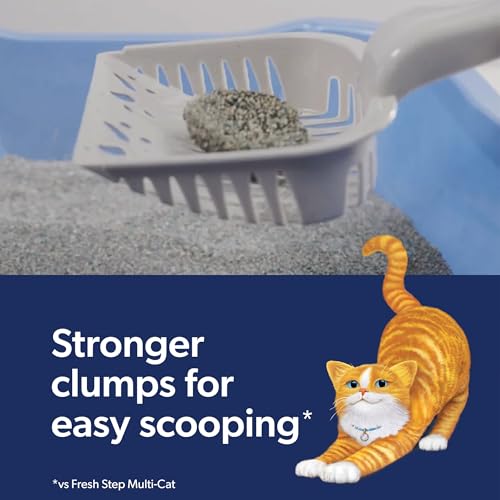 Fresh Step Outstretch Advanced Long Lasting Clumping Litter Simply Unscented, Activated Charcoal Litter Lasts 50% Longer, 32 lbs. (2 x 16 lb. Box)