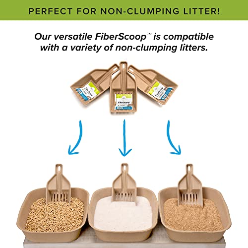 Kitty Sift FiberScoop Disposable Litter Scoop, Plastic-Free & Sustainable - Natural, One Size