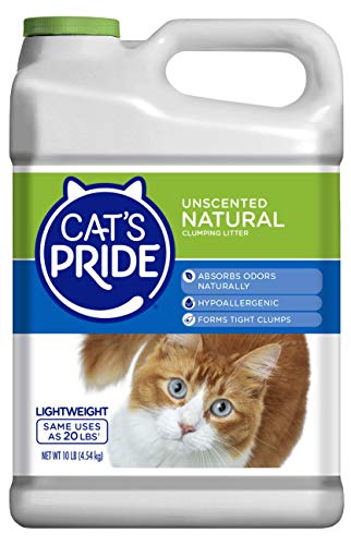 Cat's Pride Lightweight Clumping Litter: Natural - Powerful Odor Control - Unscented, 10 Pounds