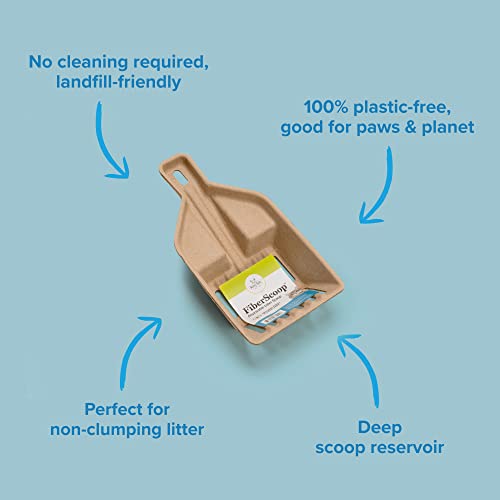Kitty Sift FiberScoop Disposable Litter Scoop, Plastic-Free & Sustainable - Natural, One Size