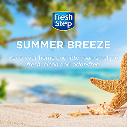 Fresh Step Cat Litter Crystals - Cat Litter Box Deodorizer Product for All Cats - Combats Cat Odors and Neutralizes Smells - Summer Breeze Scent, Value Size 70 oz, 4.6X Larger Container