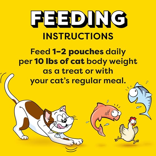 Temptations Creamy Puree with Chicken, Salmon, and Tuna Squeezable Lickable Wet Cat Treat Variety Pack, 0.42 oz. Tubes, 3 Packs of 24 (72 Total)