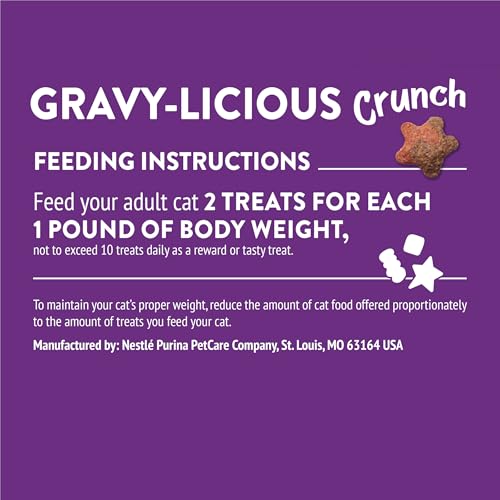 Purina Friskies Cat Treats, Party Mix Gravy-licious Crunch Turkey and Gravy Flavors - (Pack of 6) 6 oz. Pouches