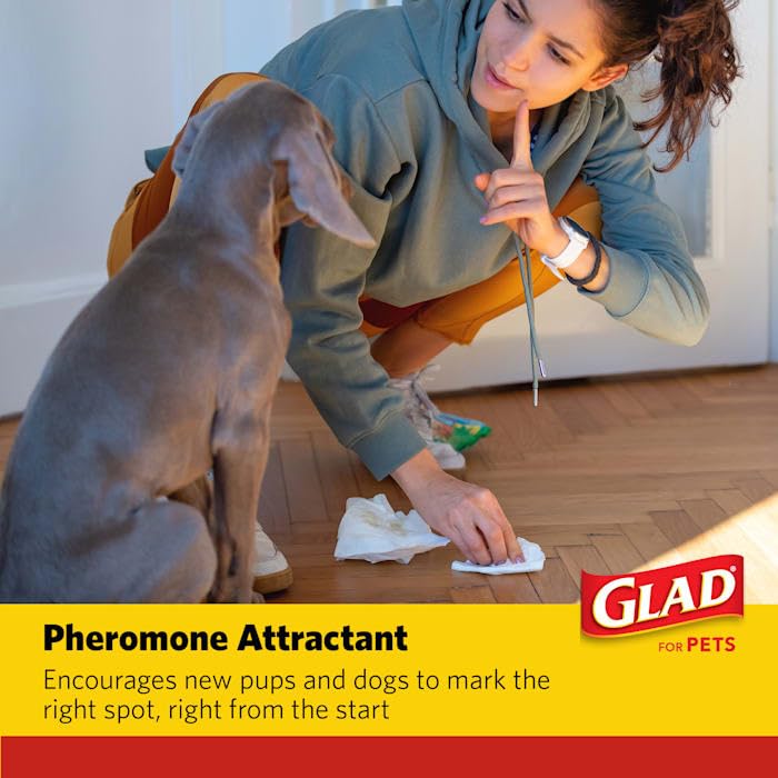 Glad for Pets Black Charcoal Puppy Pads - Super Absorbent Disposable Dog Pee Pads, Potty Training Pads, and Pet Supplies - Dog Pee Pads for Crate Training and Indoor Use 23" x 23" - 50 Count