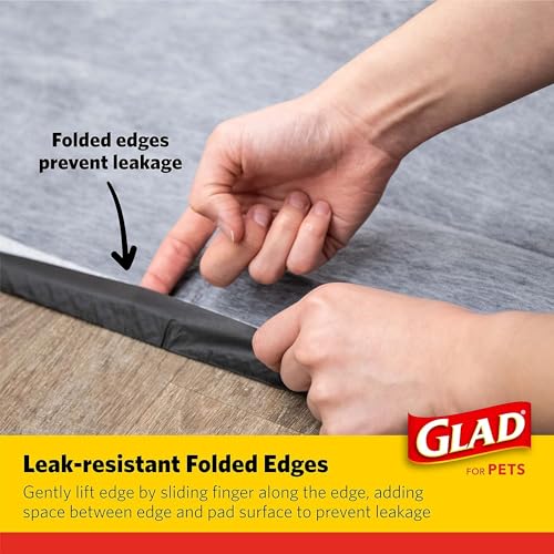 Glad for Pets Black Charcoal Puppy Pads - Super Absorbent Disposable Dog Pee Pads for Potty Training & Crate Training - 23" x 23" - 50 Count - 4 Pack