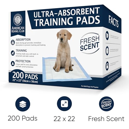 AKC Ultra Absorbent Scented Dog Training Pads (200 Count) - Fresh Scent