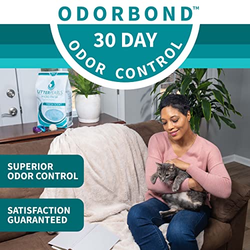 Litter Pearls Micro Fresh Scented Non-Clumping Crystal Cat Litter with Odorbond, 7 lb