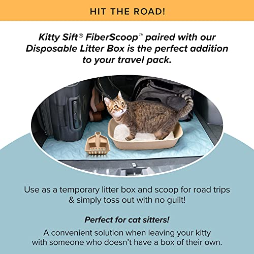 Kitty Sift FiberScoop Disposable Litter Scoop, Plastic-Free & Sustainable - Natural, One Size