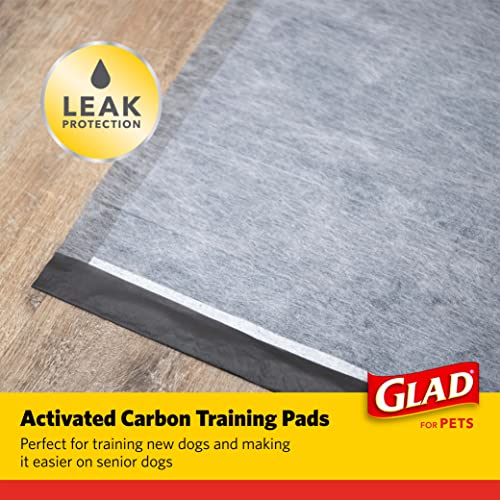 Glad for Pets Black Charcoal Puppy Pads | Puppy Potty Training Pads That Absorb & NEUTRALIZE Urine Instantly | New & Improved Quality, 100 Count(2-Pack)