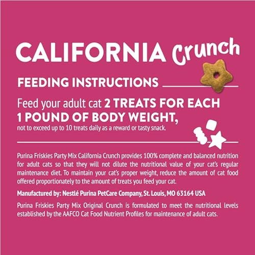 Purina Friskies Cat Treats, Party Mix California Crunch With Chicken - (Pack of 6) 6 oz. Pouches