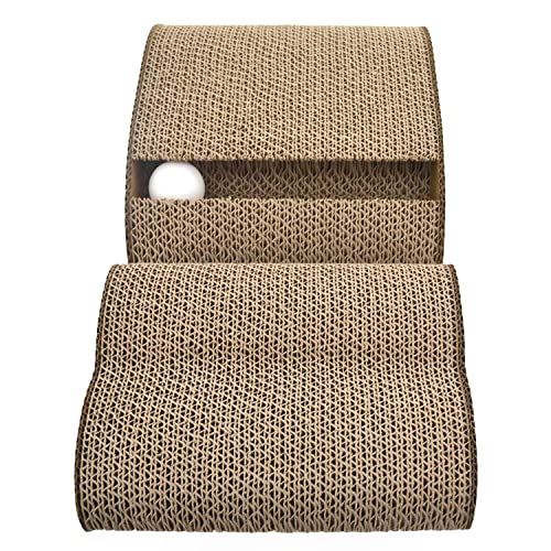Best Pet Supplies Corrugated Cardboard Cat Scratcher Refill Pads, Lounger, and Fun Interactive Scratching Boards, Claw Safe, Durable, Natural Recycled Materials, Supports Active Play - Whale