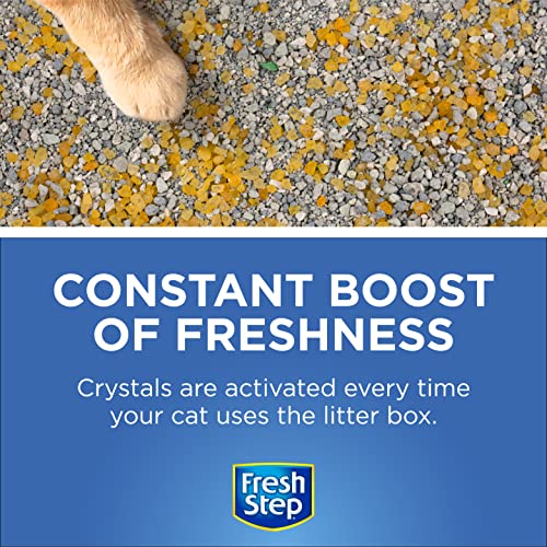 Fresh Step Cat Litter Crystals in Fresh Scent Cat Litter Box Deodorizer Combats Cat Odors and Neutralizes Smells to Keep Your Home Clean, 15 Ounces (Pack of 3)