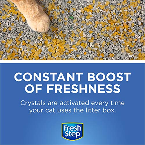 Fresh Step Cat Litter Crystals - Cat Litter Box Deodorizer Product for All Cats - Combats Cat Odors and Neutralizes Smells - Summer Breeze Scent, Value Size 70 oz, 4.6X Larger Container