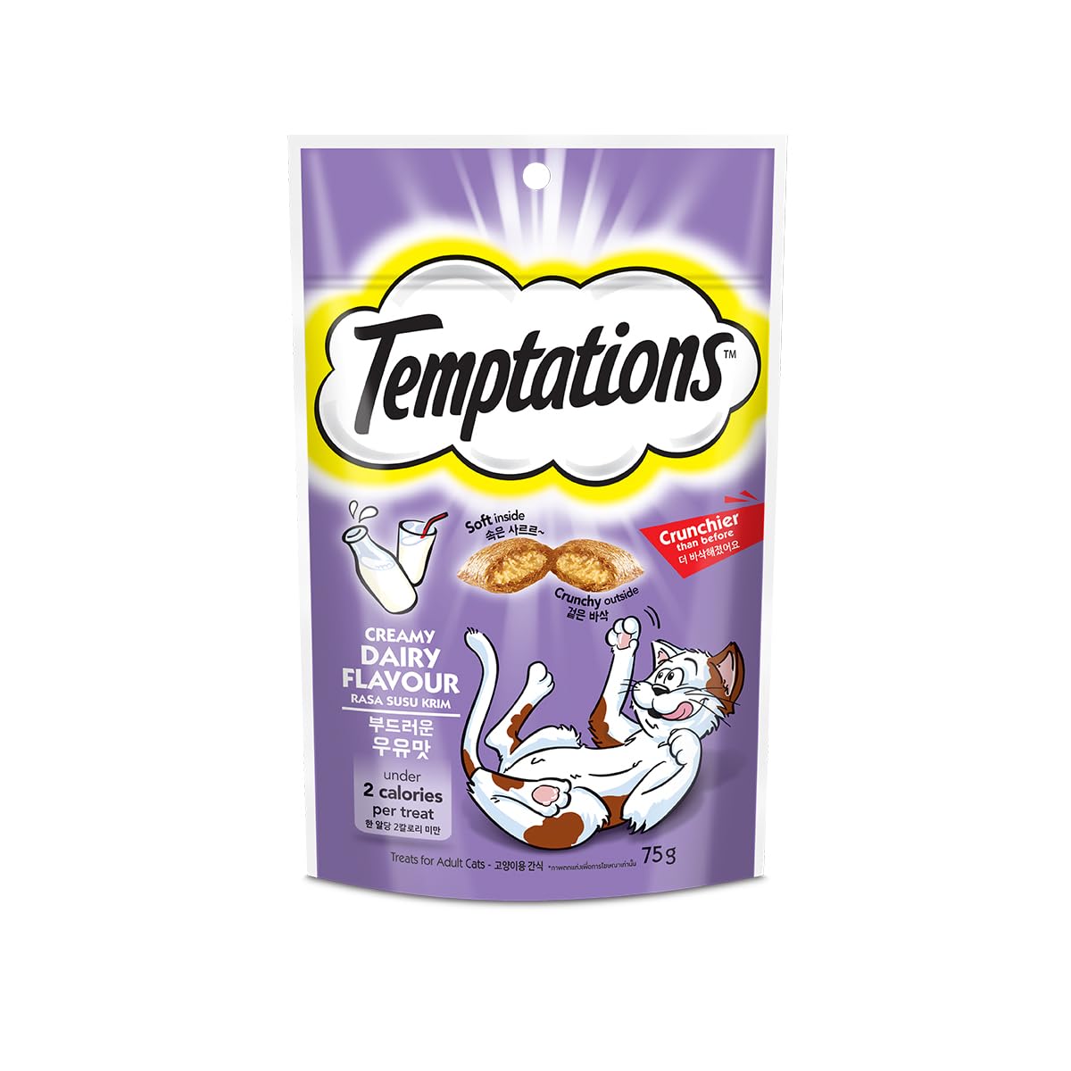 TEMPTATIONS Classic Treats for Cats Creamy Dairy Flavor 3 Ounces (Pack of 12)