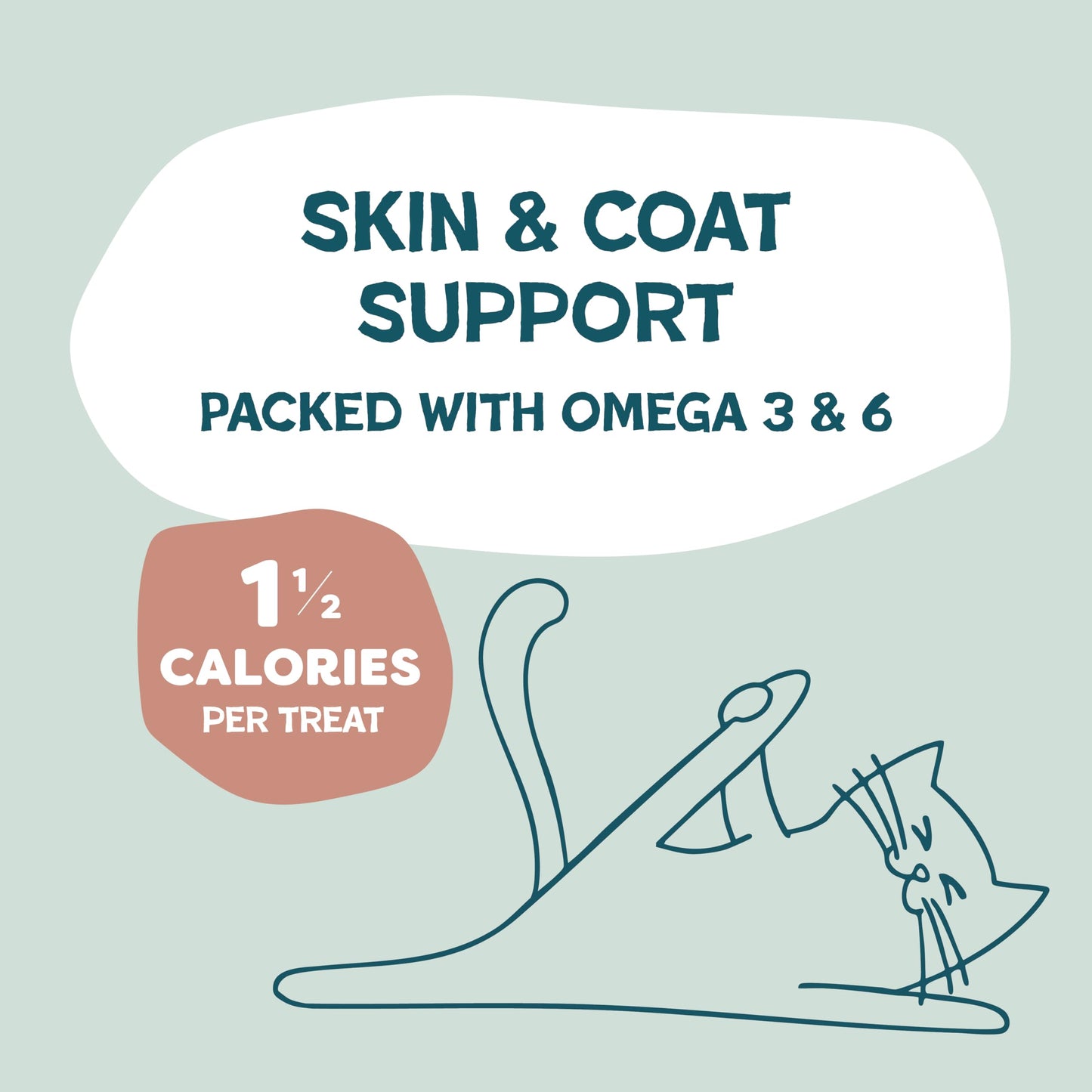 Shameless Pets Crunchy Cat Treats - Kitty Treats for Cats with Skin & Coat Support, Natural Ingredients Kitten Treats with Real Salmon, Healthy Flavored Feline Snacks - Yam Good Salmon, 3-Pk