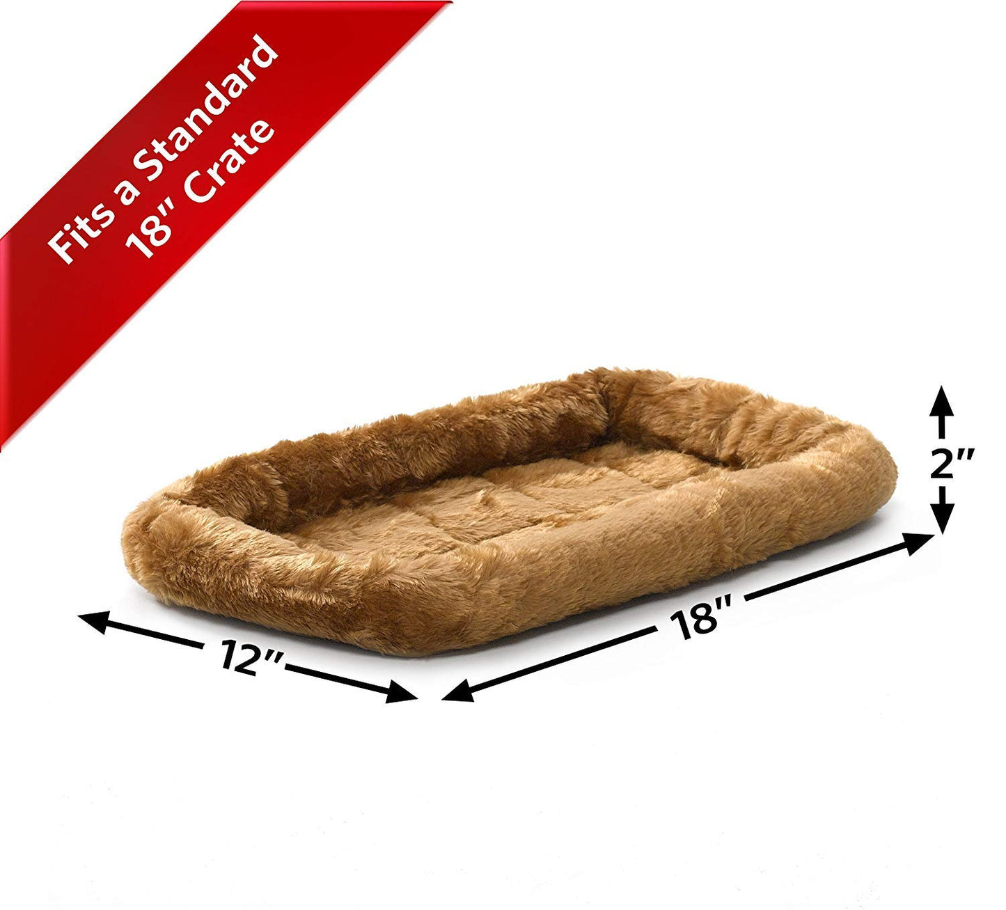 MidWest Homes for Pets 277192 Pet Crate Bed Cinnamon Fur for Pets (40218-CN)
