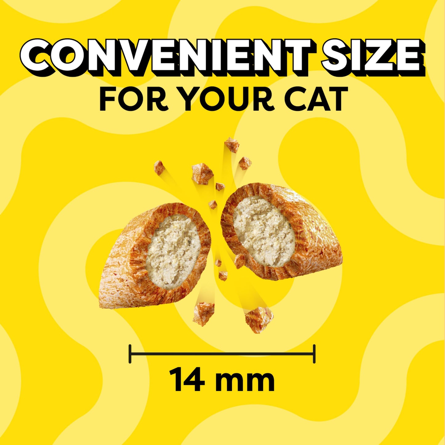 Temptations Jumbo Stuff Crunchy and Soft Cat Treats Savory Salmon Flavor, 14 oz. Tub