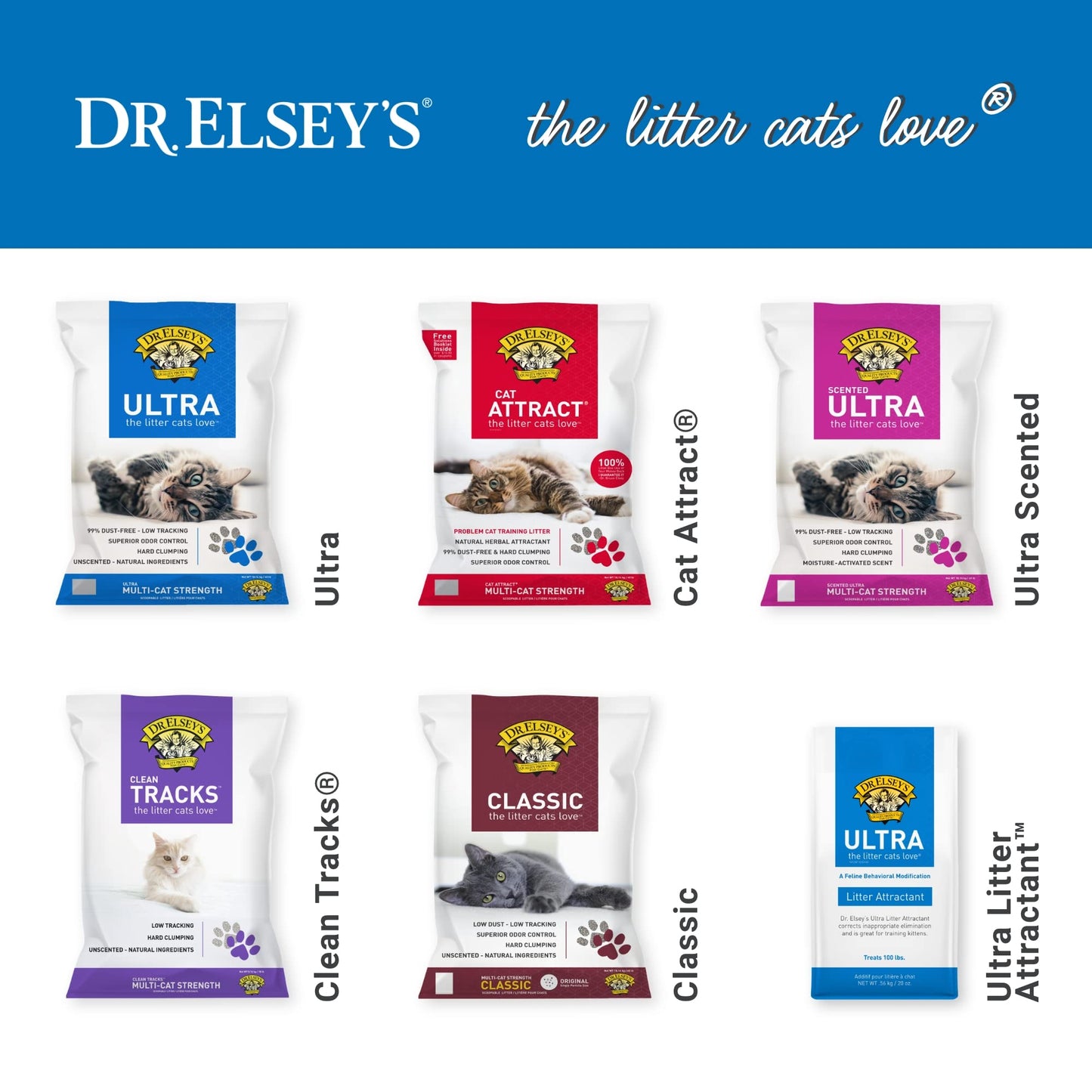 Dr. Elsey's Ultra Premium Clumping Cat Litter, 40 pound bag ( Pack May Vary )