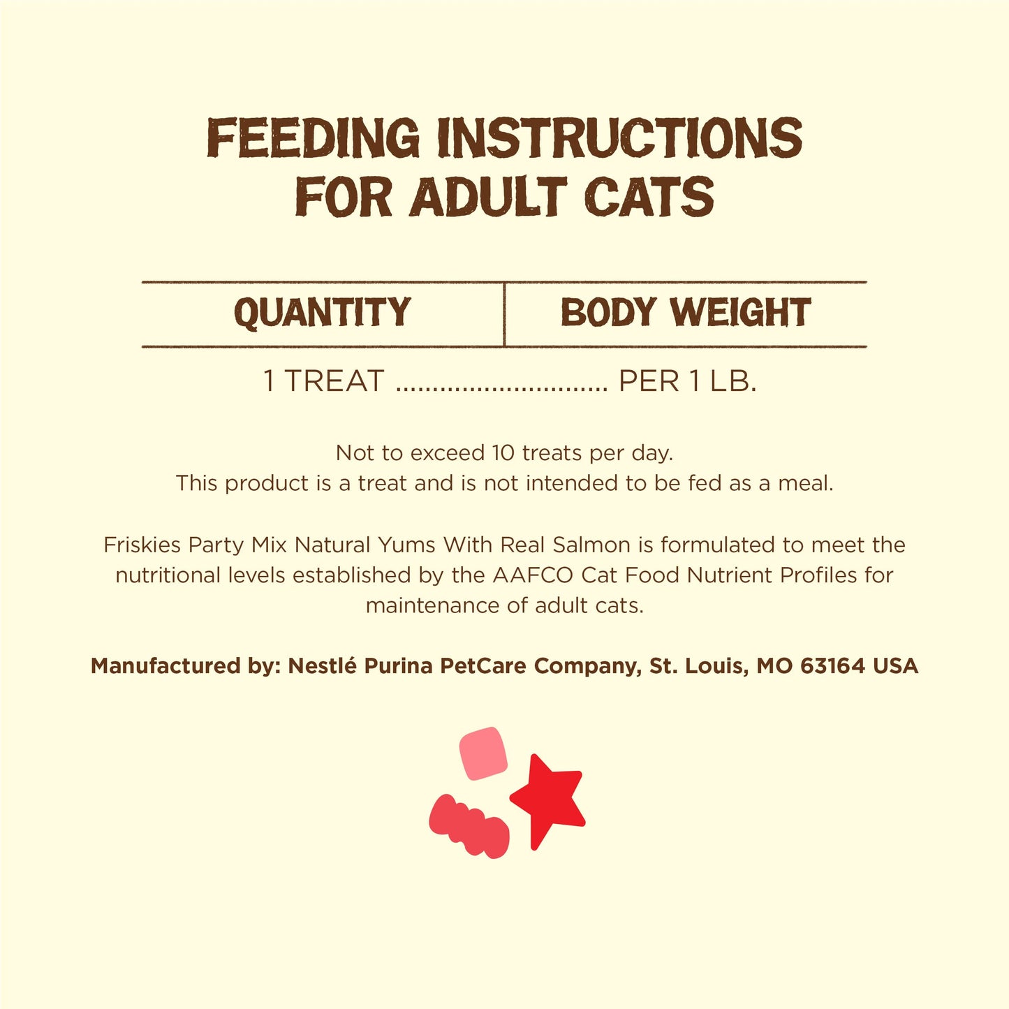 Purina Friskies Natural Cat Treats Party Mix Natural Yums With Real Salmon and Added Vitamins, Minerals and Nutrients - 20 Oz. Canister