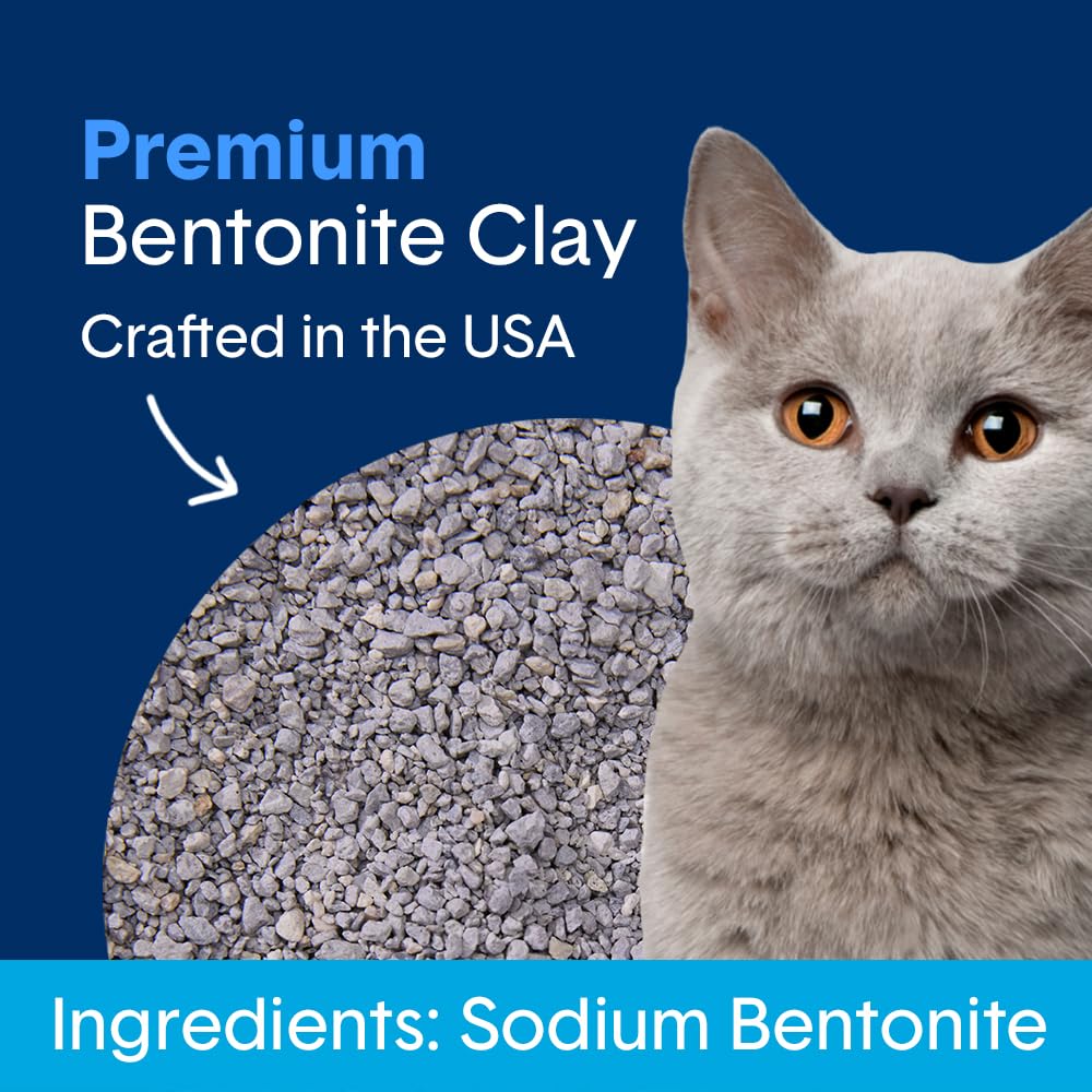 Boxie Unscented Clumping Clay Cat Litter, 28lb, 30-Day Odor Control, Dust-Free, Easy Scoop