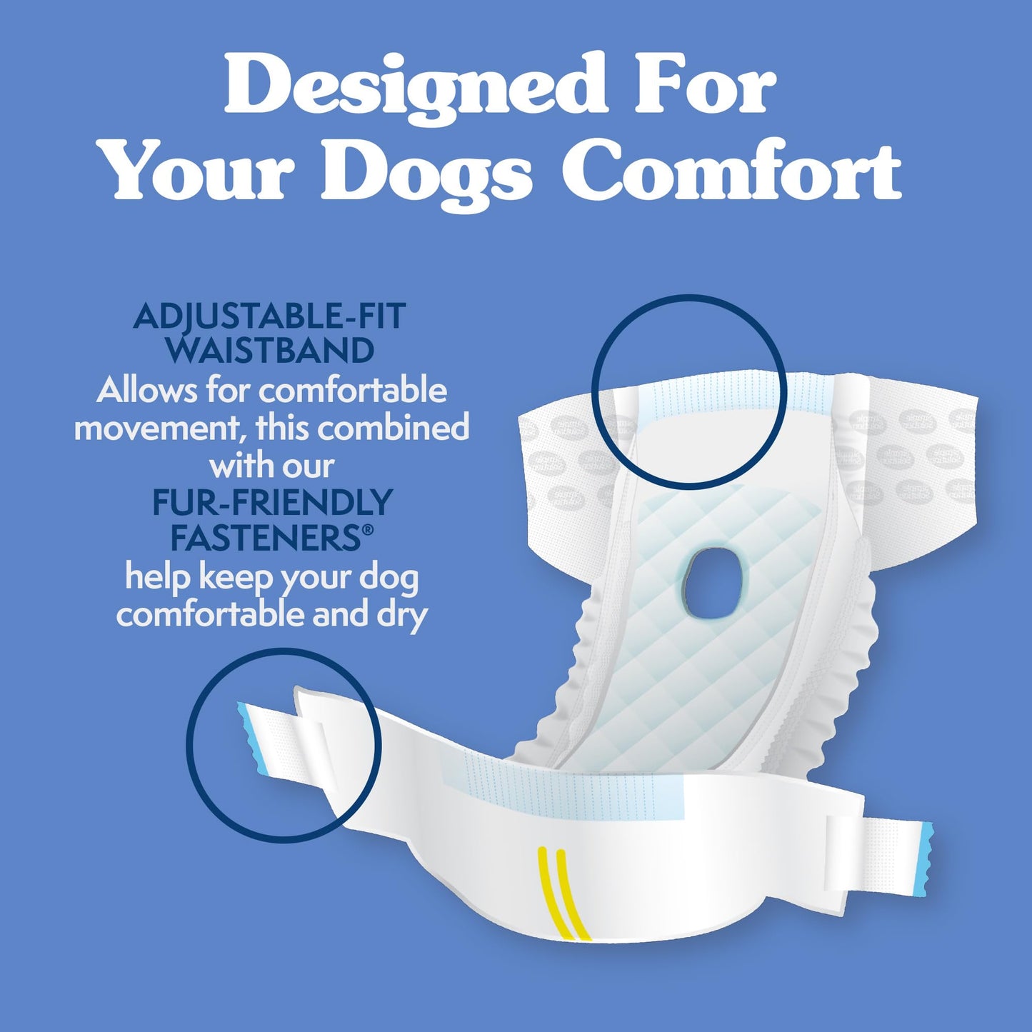 Simple Solution Dog Diapers Female, Dog Diapers, Potty Training, Super Absorbent, Breathable, Wetness Indicator for Urination, 22-37 Inch Waist, (XXL, 30ct)