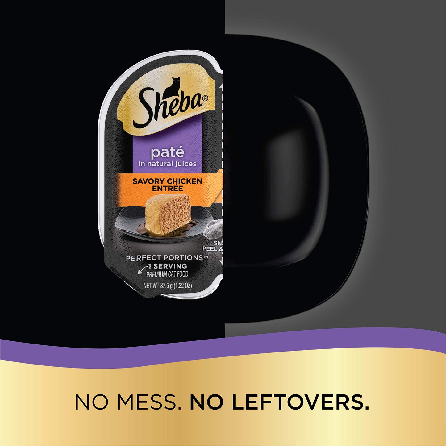 Sheba Perfect Portions Cuts in Gravy Wet Cat Food Variety Pack, Roasted Chicken Entrée, Tender Turkey Entrée, with Sustainable Salmon, and with Sustainable Tuna, 2.6 oz. Trays (48 Count, 96 Servings)