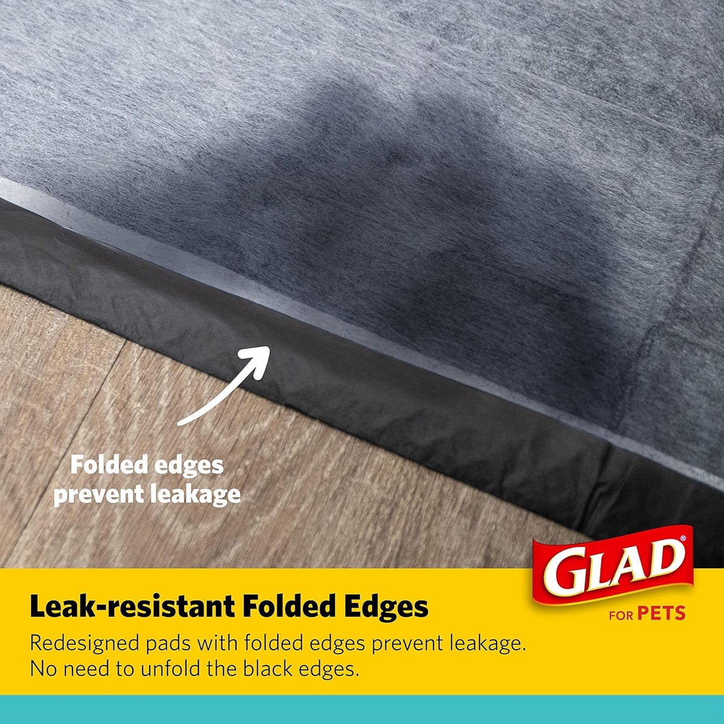 Glad for Pets Activated Charcoal Dog Training Pads, Small Size 17.5" x 23.5" Odor Absorbing, Pee Pads for Dogs Perfect for Training New Puppies, Charcoal, 120 Count (Pack of 2)