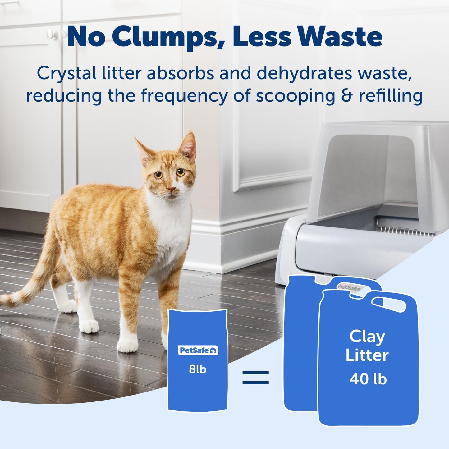 PetSafe ScoopFree Odor Control Crystal Cat Litter, Fresh Scent, 8 Lb Bag, Pack of 3