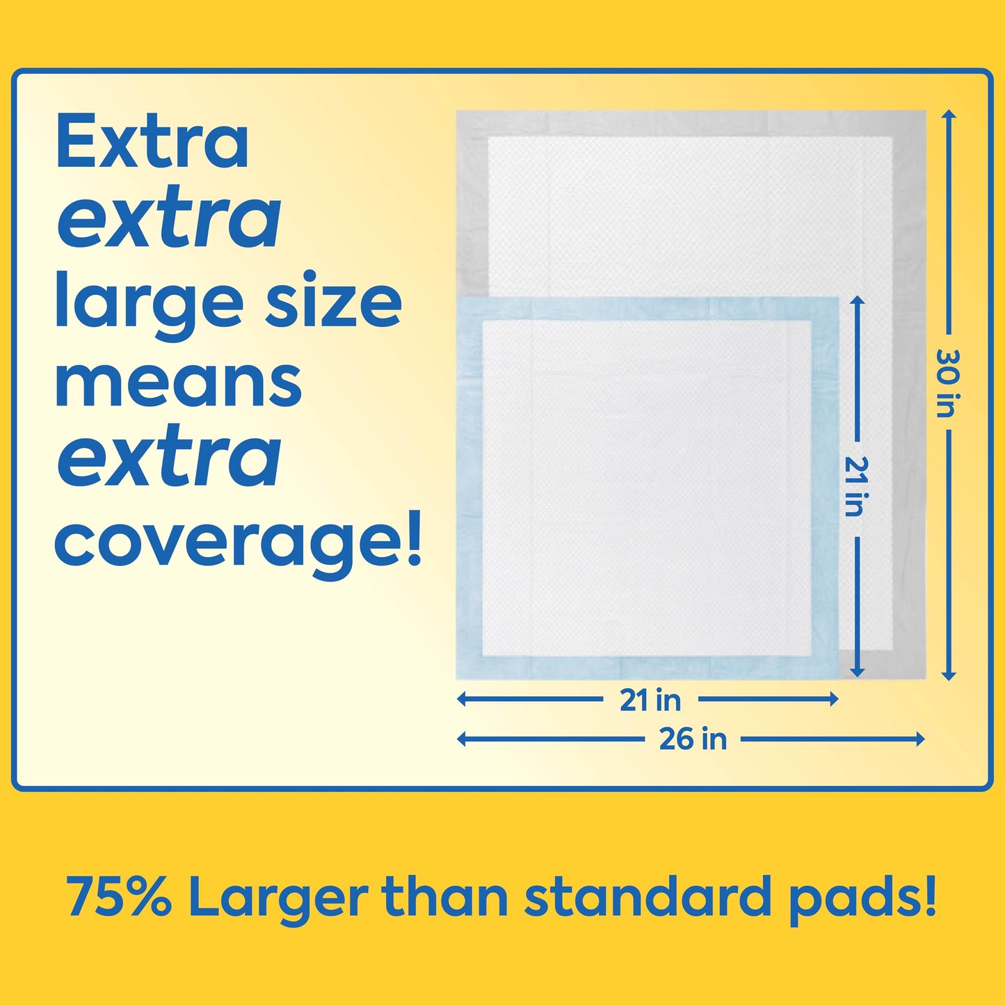OUT! Petcare XXL Puppy Pads, Heavy Duty, Dog Training, Pee Pads for Dogs, Puppy Essentials, Leak Proof, Potty Training, Housebreaking Supplies (26"x30", 30 Count)
