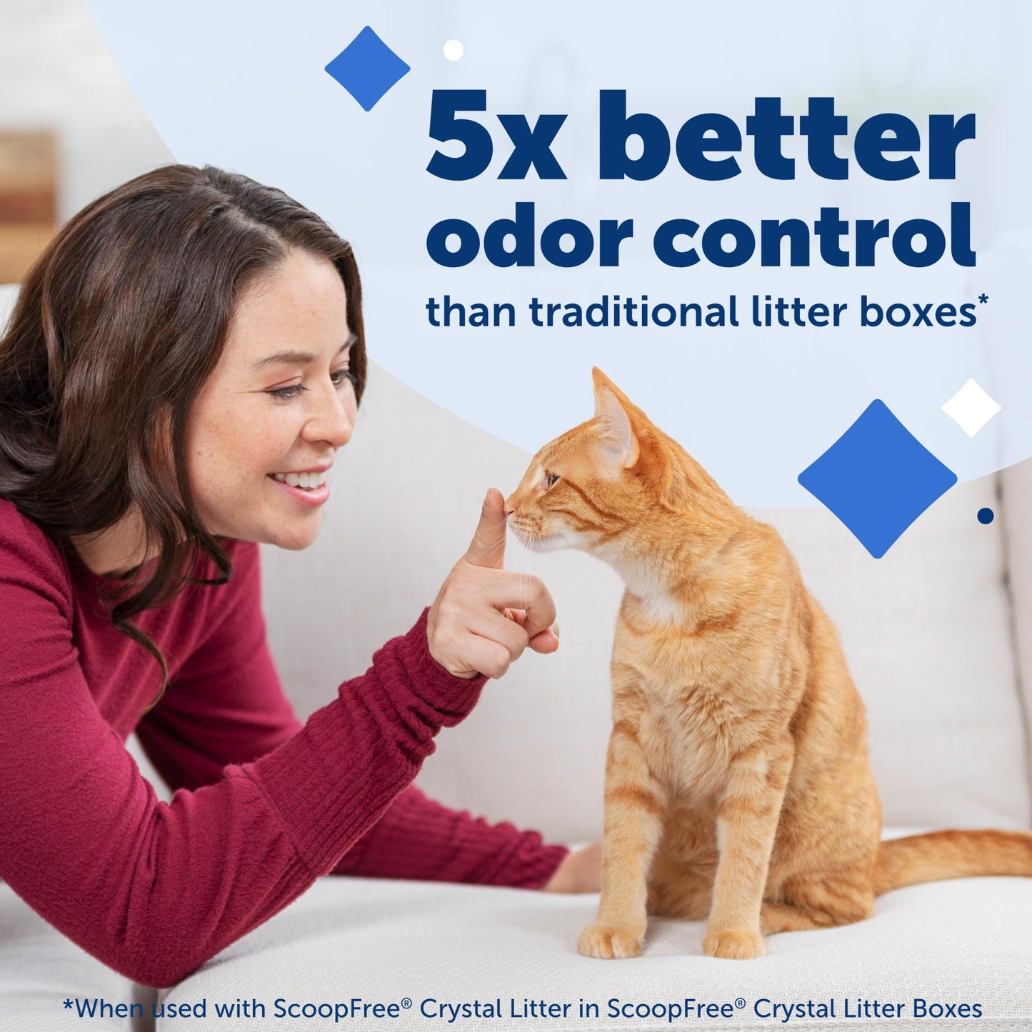 Official PetSafe ScoopFree Crystal Reusable Tray for Cat Litter Boxes - Includes 4.3 lb of Premium Blue Non Clumping Crystal Litter - Compatible with All PetSafe ScoopFree Automatic Litter Boxes