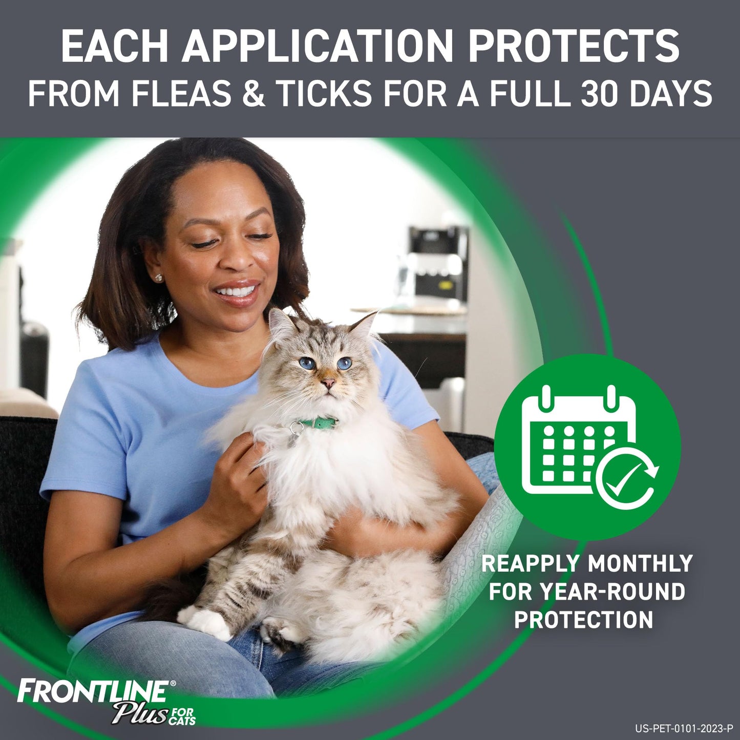 FRONTLINE Plus Flea and Tick Treatment for Cats Over 1.5 lbs. 8 Treatments
