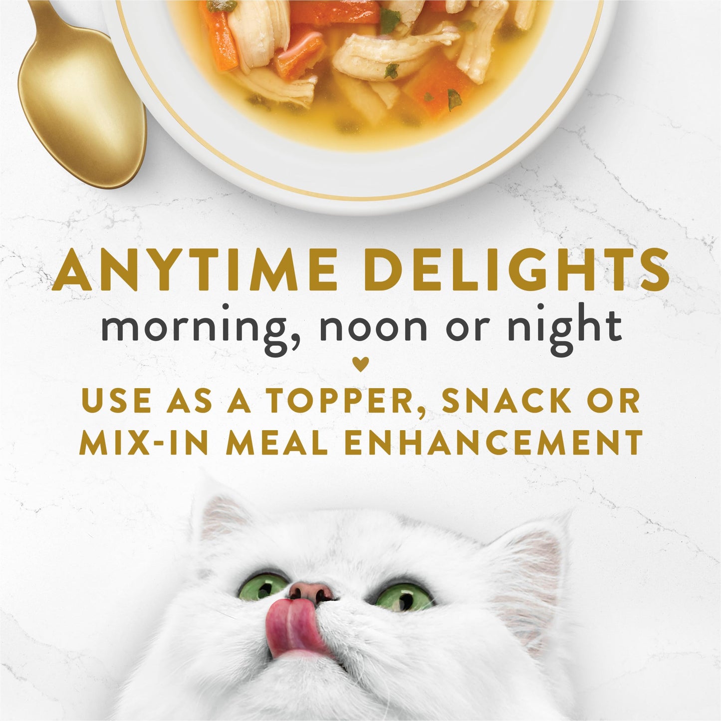 Purina Fancy Feast Lickable Wet Cat Food Broth Topper Classic, Chicken, Vegetables and Whitefish - (Pack of 16) 1.4 oz. Pouches