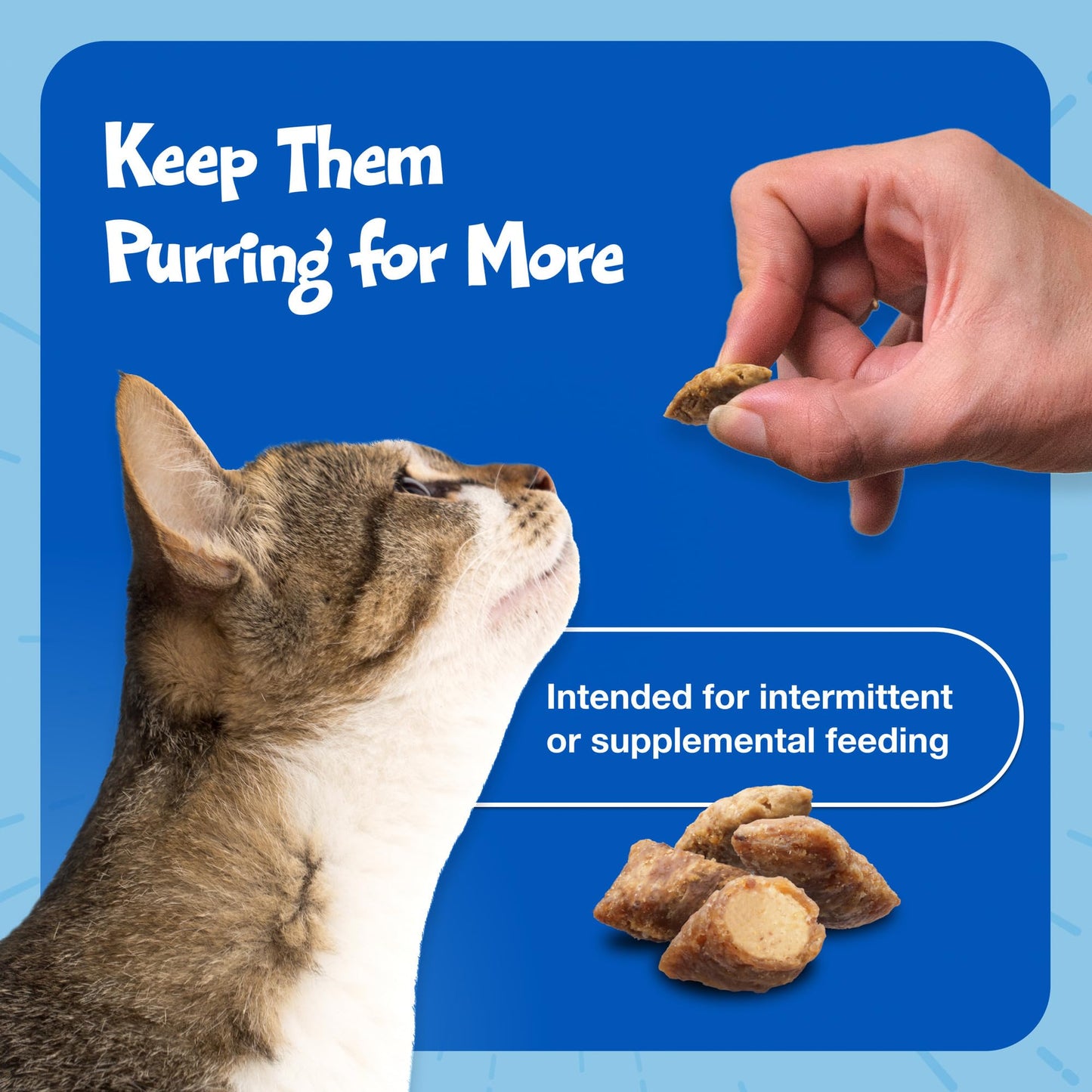 Blue Buffalo Bursts Crunchy & Creamy Cat Treats, Great for Training, Delish Liver & Beef, 5-oz Bag
