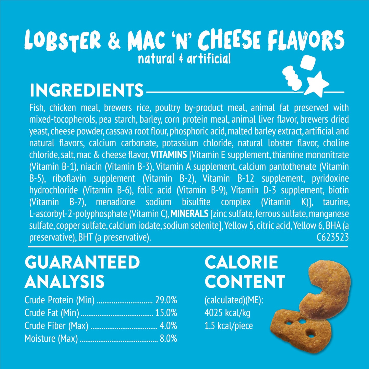 Purina Friskies Cat Treats, Party Mix Lobster & Mac 'N' Cheese Flavors - (Pack of 6) 6 oz. Pouches