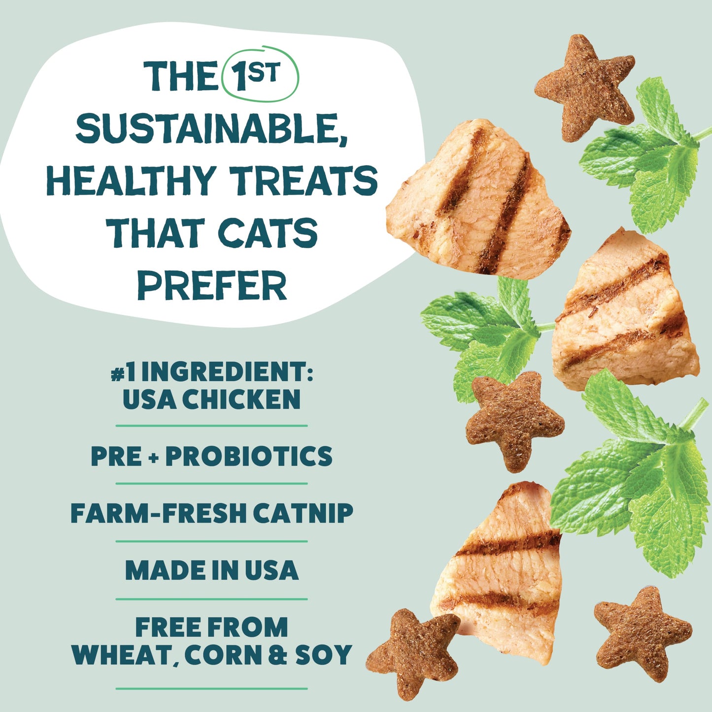 Shameless Pets Digestive Health Catnip Chicken Crunchy Cat Treats