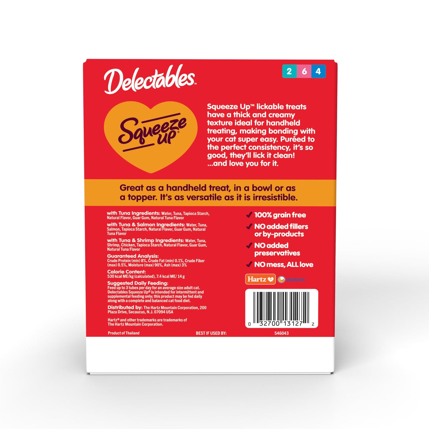 Delectables Squeeze Up Seafood Variety Pack, Creamy Squeezable Puree, Lickable Wet Cat Treats, Grain Free, No Added Fillers, No by-Products, No Added Preservatives, 0.5 Ounces Tube, 54 Tubes Total