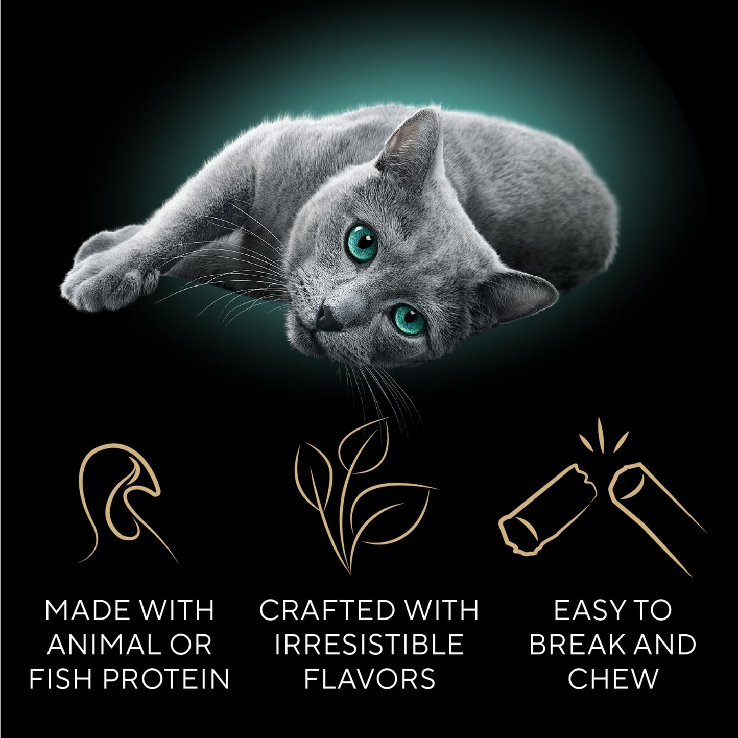 Sheba Meaty Tender Sticks Soft Cat Treats with Chicken, Tuna Flavor, and Salmon Flavor, 0.14 oz., 70 Count