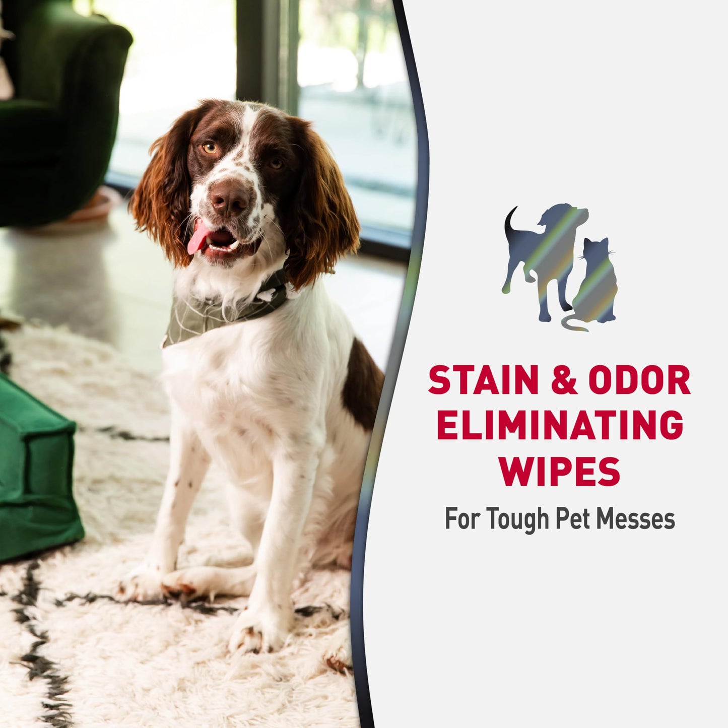 Nature's Miracle Nature’s Miracle Advanced Stain And Odor Eliminating Wipes for Hard Surfaces 30 Count, Enzymatic Formula Eliminates Tough Pet Messes