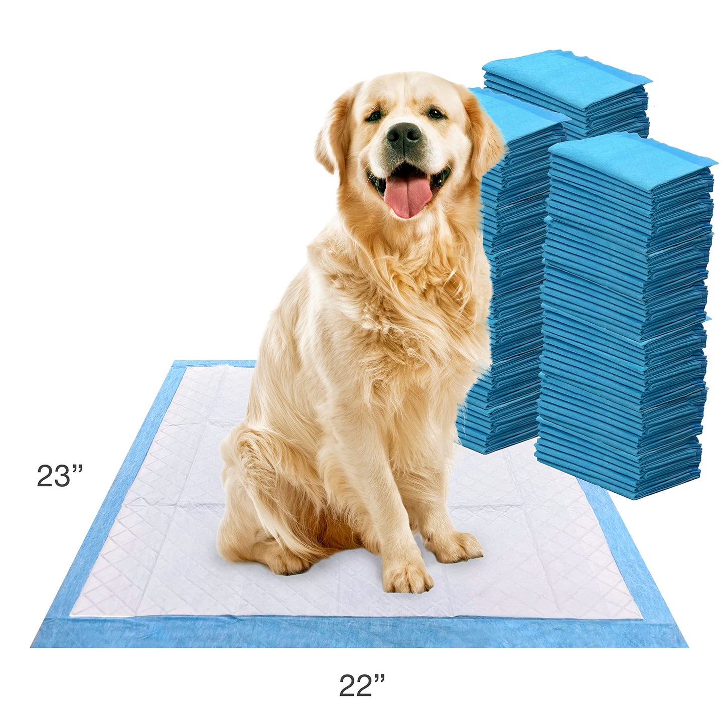 Four Paws Wee-Wee Superior Performance Unscented Pee Pads for Dogs & Puppies, Quilted Leak-Proof Dog Housebreaking Potty Training Floor Protection, 22" x 23", 150 Count