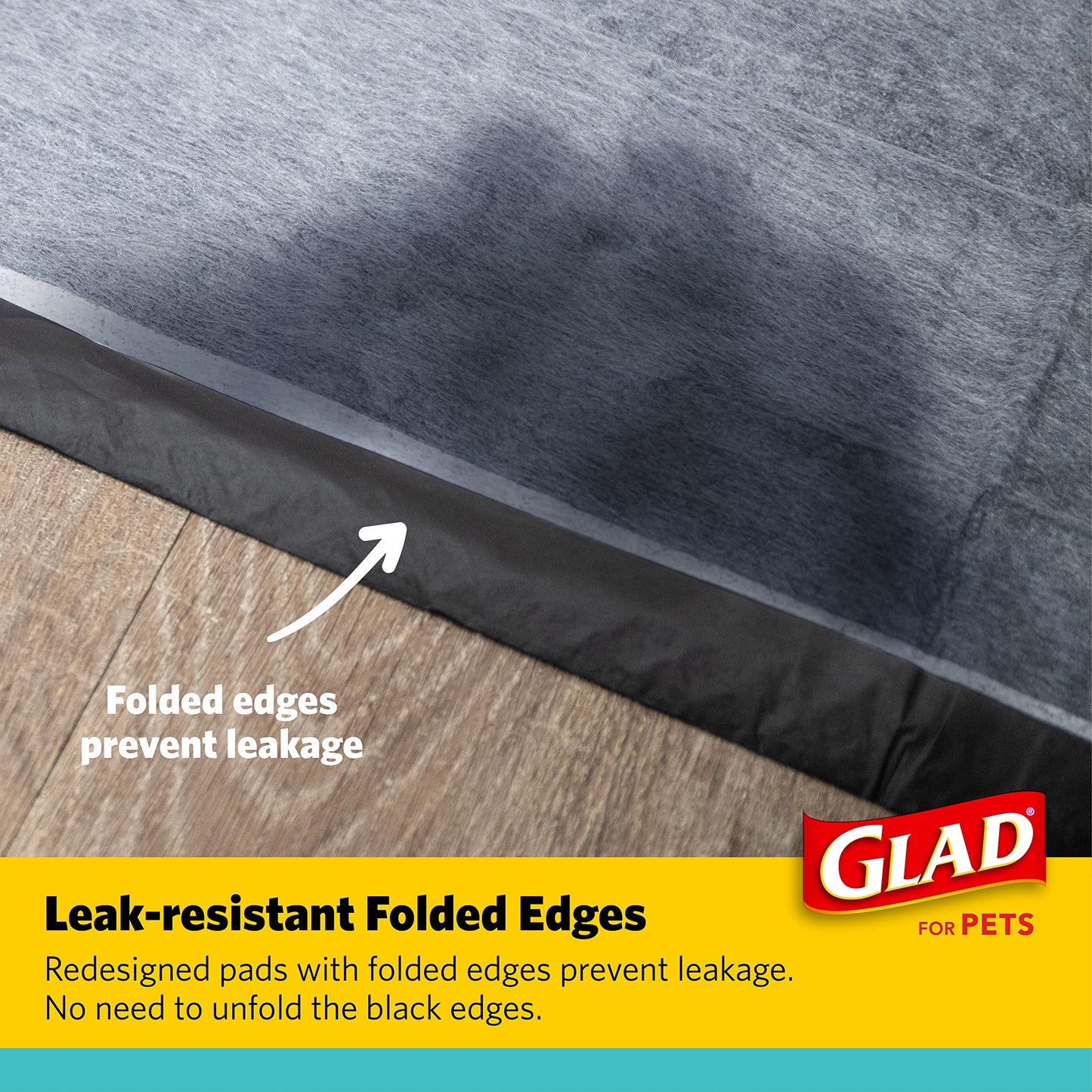 Glad for Pets Black Charcoal Puppy Pads - Super Absorbent Disposable Dog Pee Pads, Potty Training Pads, and Pet Supplies - Grey Dog Pee Pads for Crate Training and Indoor Use 17.5" x 23.5" - 120 Count
